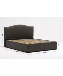 LETTO MATRIMONIALE CONTENITORE "HILL" GRIGIO 160X190 CM